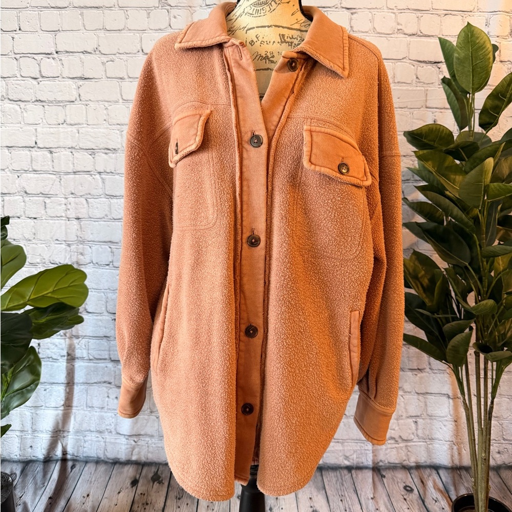 Free People Ruby Shacket Cider - Picture 2 of 6